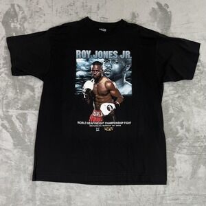 Vintage Roy Jones Jr Shirt Mens Extra Large Black Caesars Palace‎ USA 2003 Fight